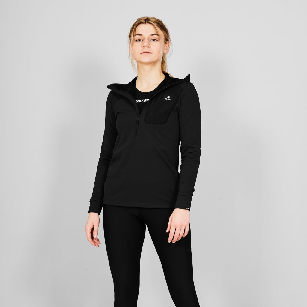 Combat Half Zip Fleece Hoodie - Damen