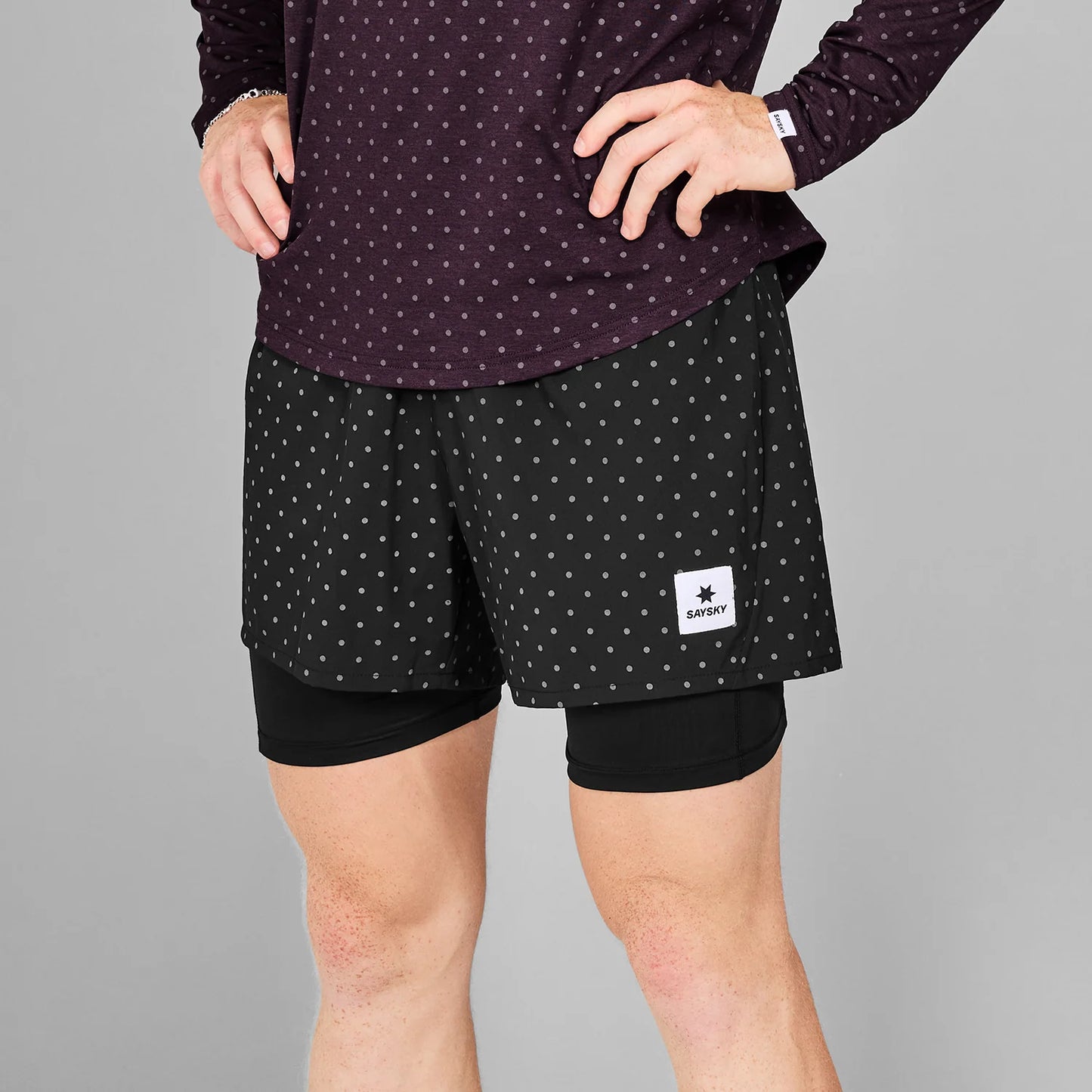 Polka 2 In 1 Pace Shorts 5" - Herren