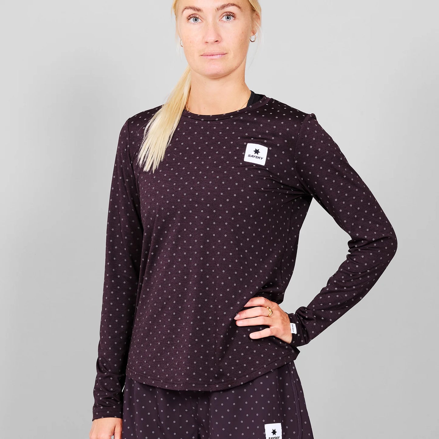 Reflective Polka Pace Longsleeve - Damen