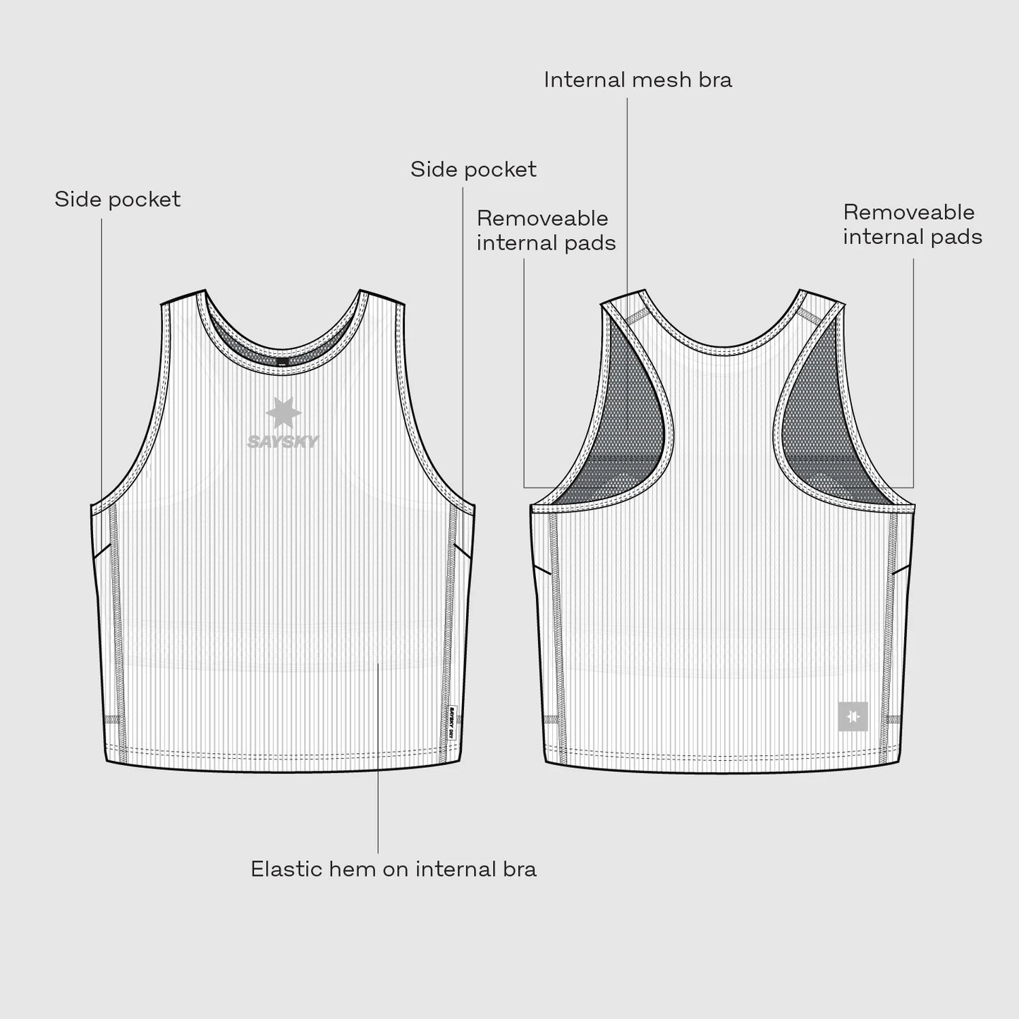 Combat Rib Crop Top - Damen