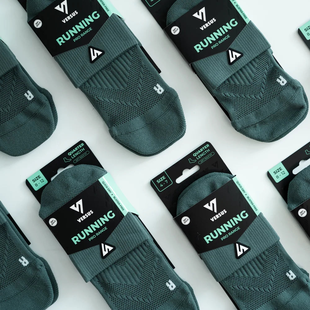 Running Pro Range Socken Quarter - Versus - Airforce