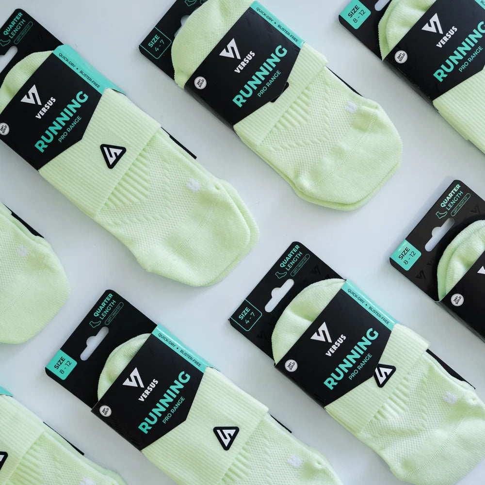 Running Pro Range Socken Quarter - Versus - Lime