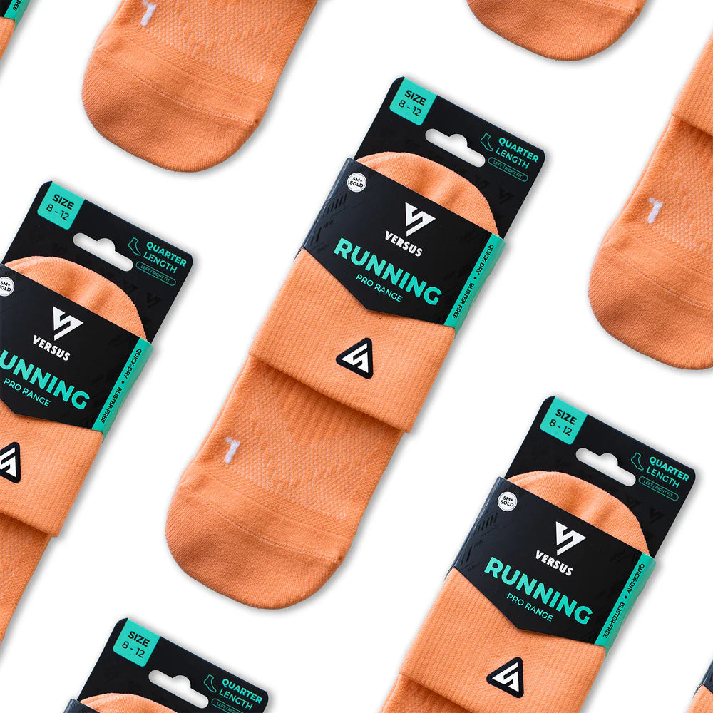 Running Pro Range Socken Quarter - Versus - Peachy