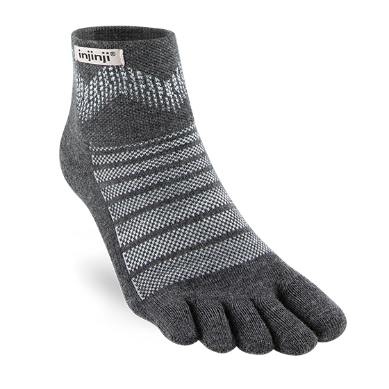 Outdoor Midweight Mini-Crew Slate Merino Zehensocken - Unisex