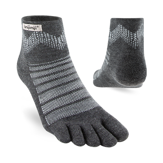 Outdoor Midweight Mini-Crew Slate Merino Zehensocken - Unisex