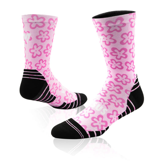 Active Crew Socken - Versus - Pink Flower Power