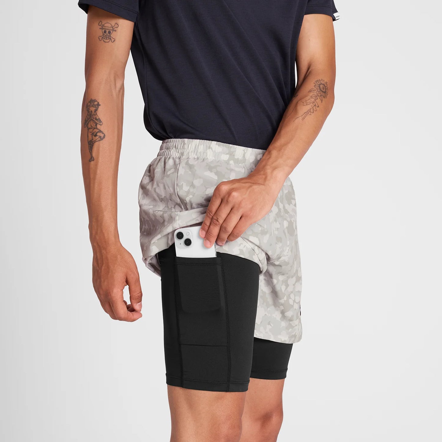 Camo Pace 2 in 1 Shorts 5'' - Herren