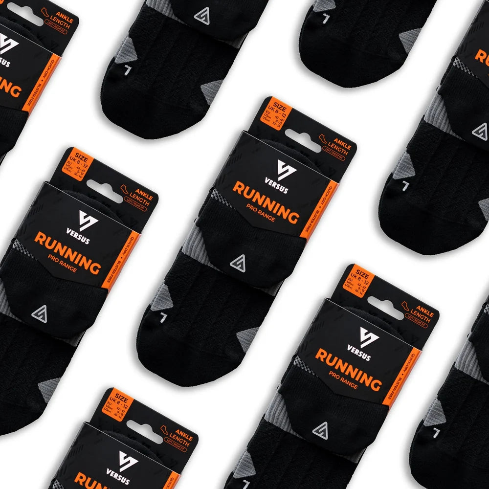 Running Pro Range Socken Ankle - Versus - Midnight Black