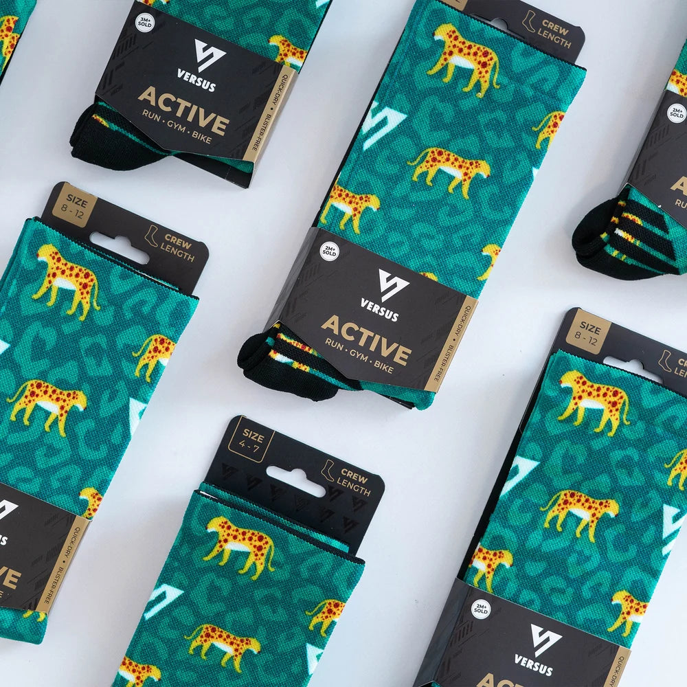 Active Crew Socken - Versus - Leopard