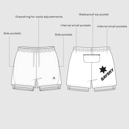 Pace 2 in 1 Shorts 5'' - Herren